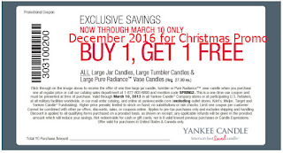 free Yankee Candle coupons december 2016