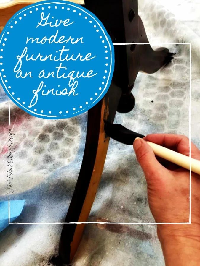 Learn how to give modern furniture an antique finish.