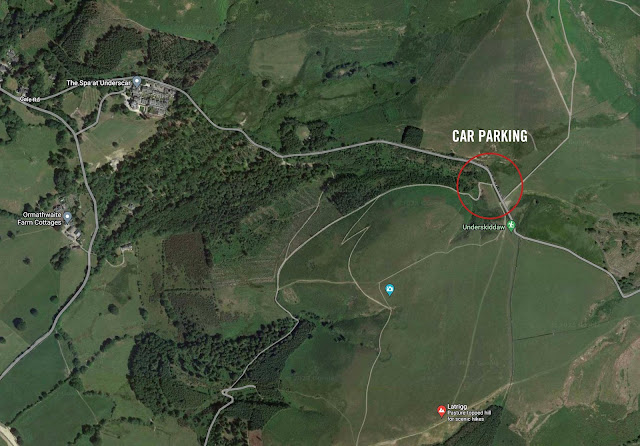 Latrigg Fell car park location near keswick