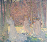 Figures in a Spring Landscape by Maurice Denis - Nude Paintings from Hermitage Museum