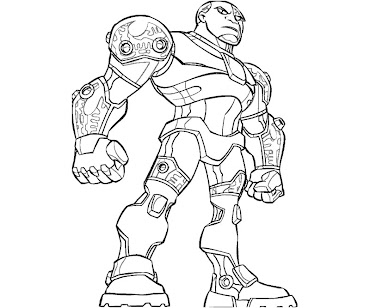 #6 Cyborg Coloring Page