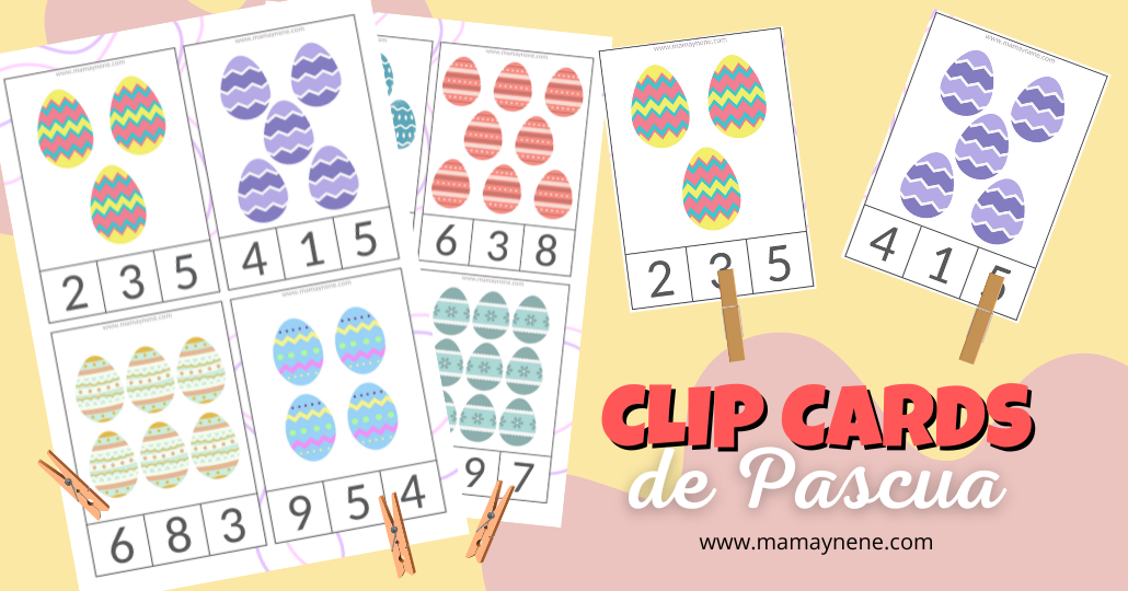 CLIP CARDS JUEGOS IMPRIMIBLES PASCUA