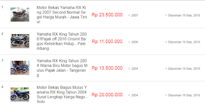 Harga Motor Yamaha RX King 