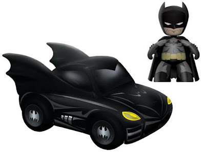 Batman Mini-Mez-Itz Vinyl Figure and Batmobile Set by Mezco Toyz