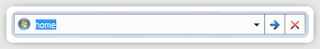 escribiendo home en barra de direcciones