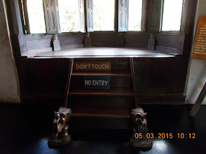 "Chariot Racing"  viewing chamber in  Padmanambhapuram Palace.