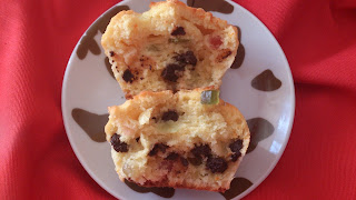 muffins naranja fruta escarchada confitada chocolate magdalenas navidad navideño sencillos ricos horno receta cuca