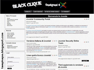 Black Clique Free - шаблон для Joomla 1.5