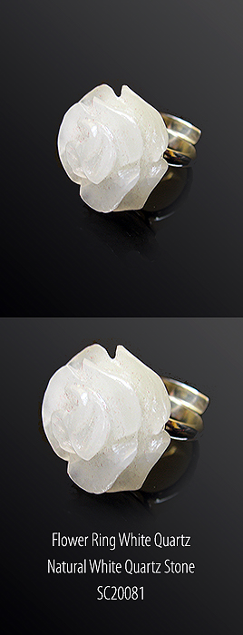 Anillo Flor Blanco Regulable