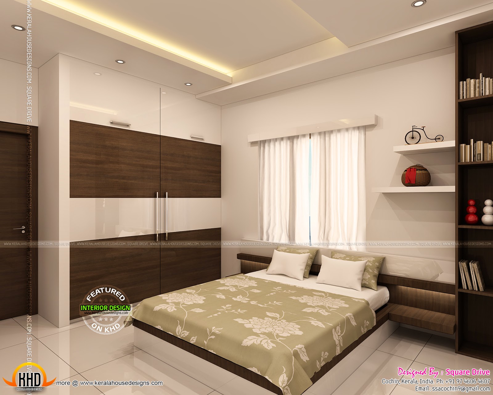 Bedroom interior designs - Kerala home design and floor plans