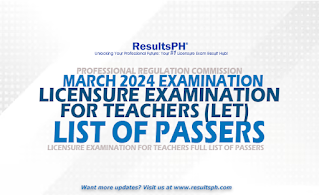 MARCH 2024 LET PASSERS