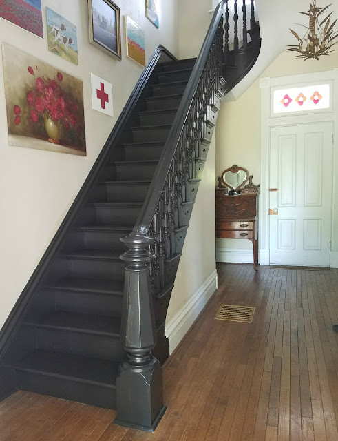 DIY Black Painted Staircase