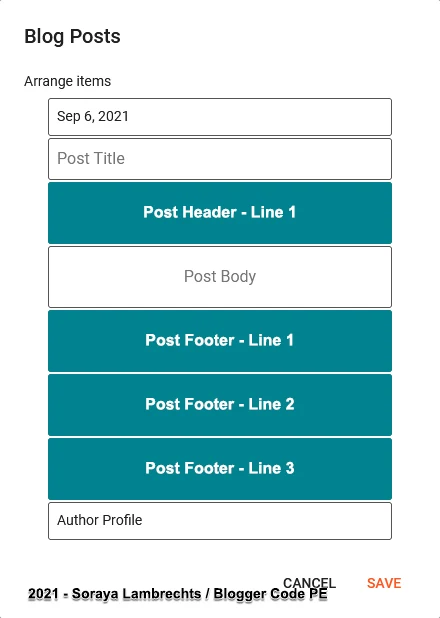 Move the options in the post header or post footer.