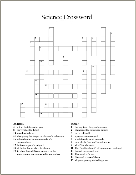 7 Best Images of Printable Crossword Puzzles For Seniors ...