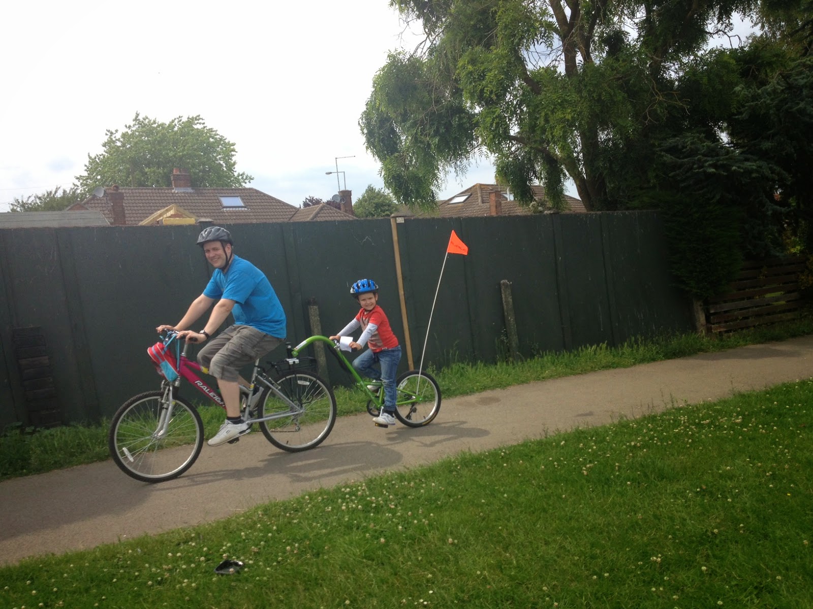 Daddy and Big Boy on the bike