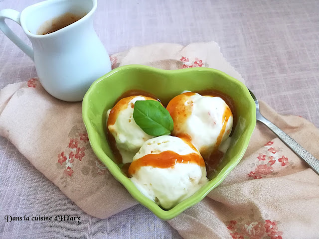 Glace au yaourt et son coulis d'abricot - Dans la cuisine d'Hilary