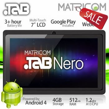 7" Matricom .TAB Nero Tablet PC - Android 4 Capacitive Multi-Touch 4GB (Black)
