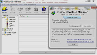 Picture showing Registered IDM 6.11 Build 7
