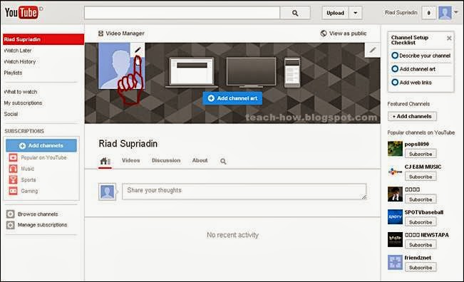  Pilihan terbaru menyerupai halnya di Blogger Cara Mengganti Foto Profil Di Akun YouTube
