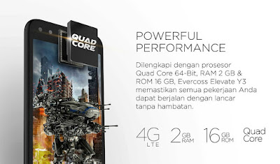 Harga Dan Spesifikasi Evercoss Elevate Y3+ Terbaru April 2016