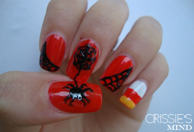 Spider Halloween Nail Art