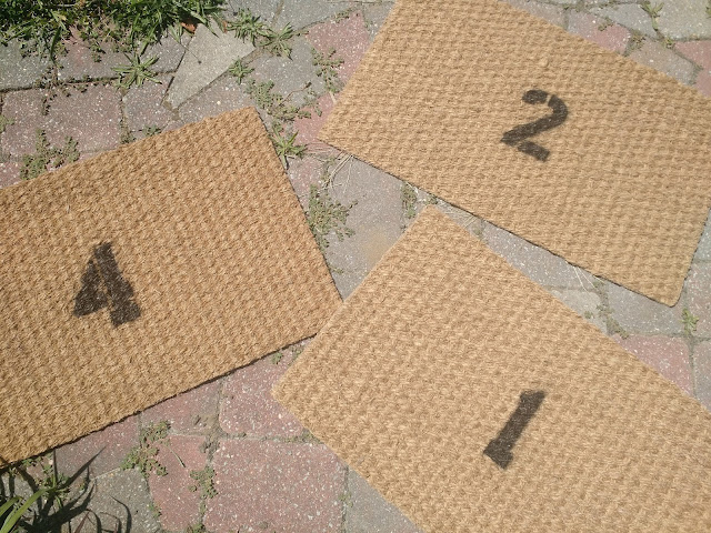 Easy to customize basic DIY door mat with spray paint and stencil