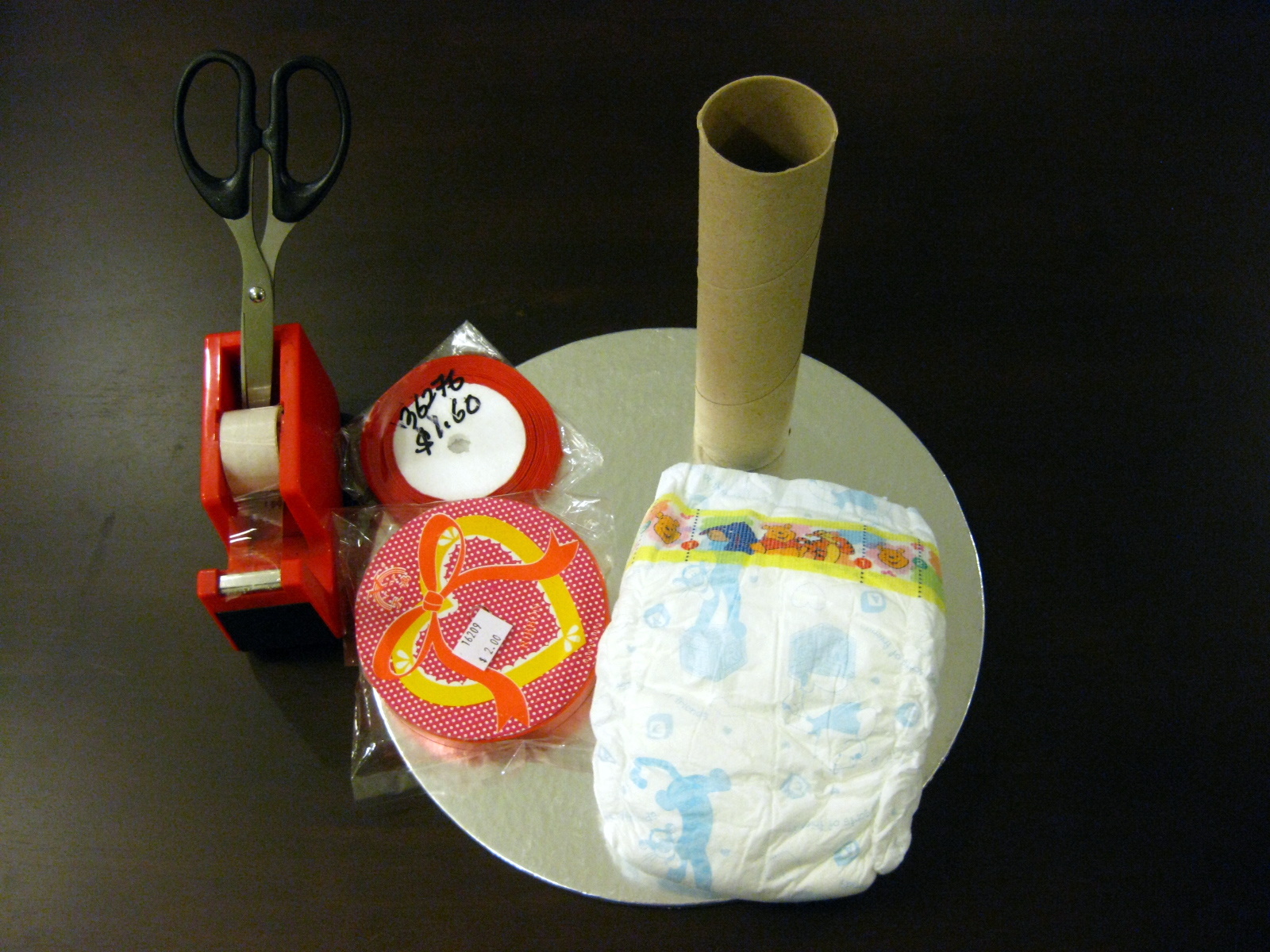 how to make cake pops step by step used 40 sized M diapers for this project.