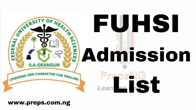 Federal University of Health Sciences Ila-orangun, FUHSI Admission List