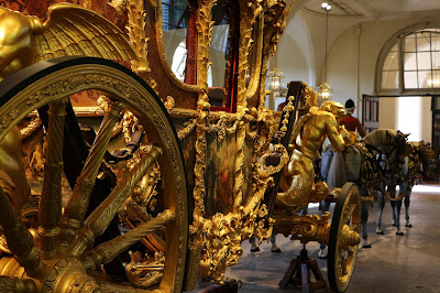 Gold State Coach at the Royal Mews, Buckingham Palace