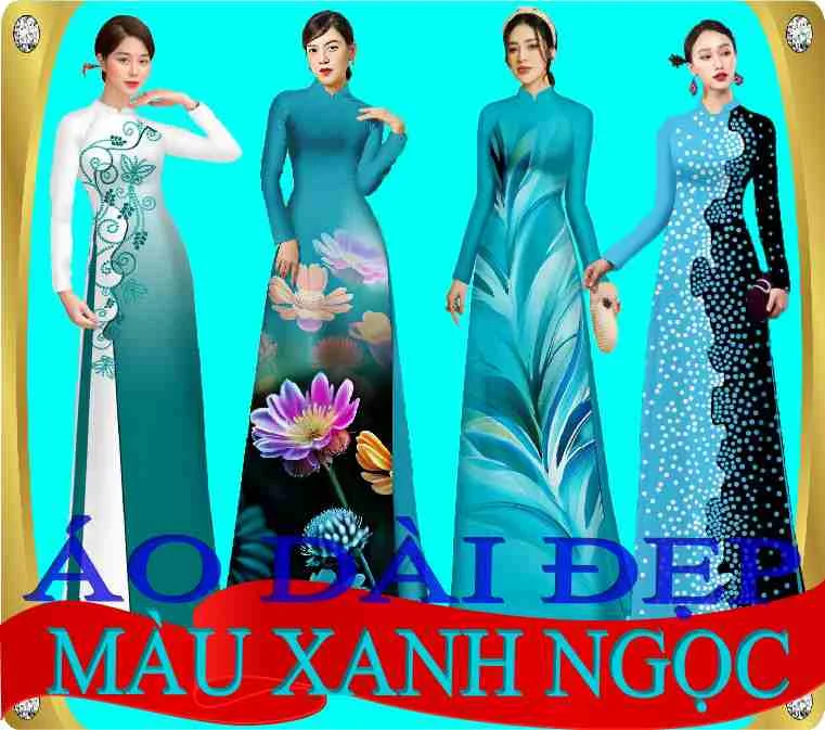 Vải áo dài Màu XANH NGỌC đẹp mặc tôn dáng trẻ trung