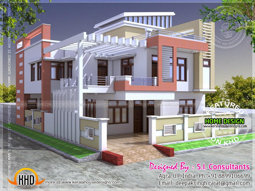  Modern  Indian  house  in 2400 square feet Home  Kerala Plans 