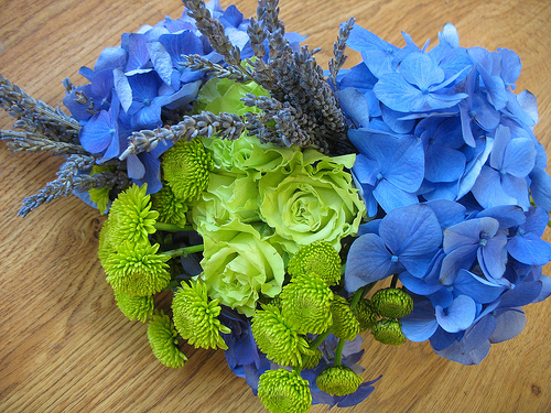 types of flowers easy to grow Blue and Green Flower Bouquets | 500 x 375