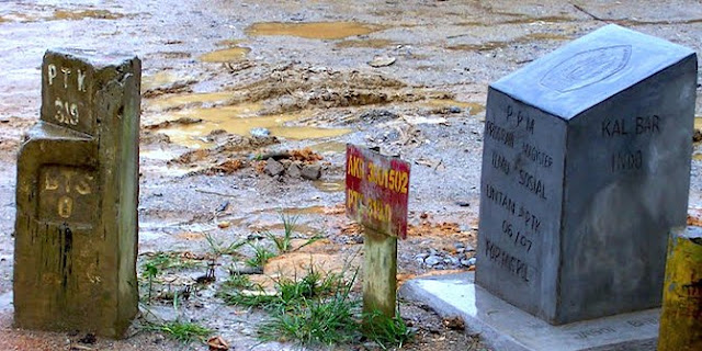 Lapor Pak ! Patok Perbatasan Indonesia-Malaysia Banyak yang Rusak.