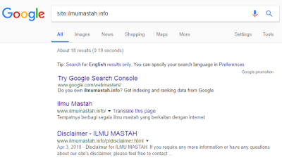 Contoh Domain Terindex