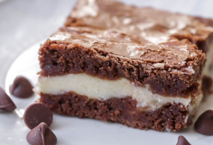 CHEESECAKE BROWNIES RECIPE #dessert #cheesecakerecipe 