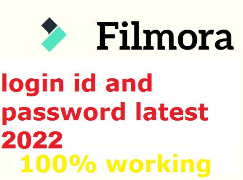 wondershare filmora x login id and password 2020
