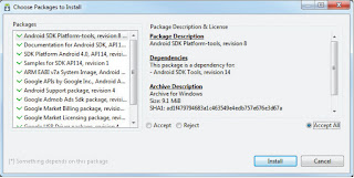 Configuring the Android SDK Manager  