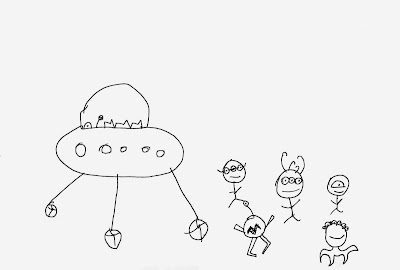 children's drawing of an alien