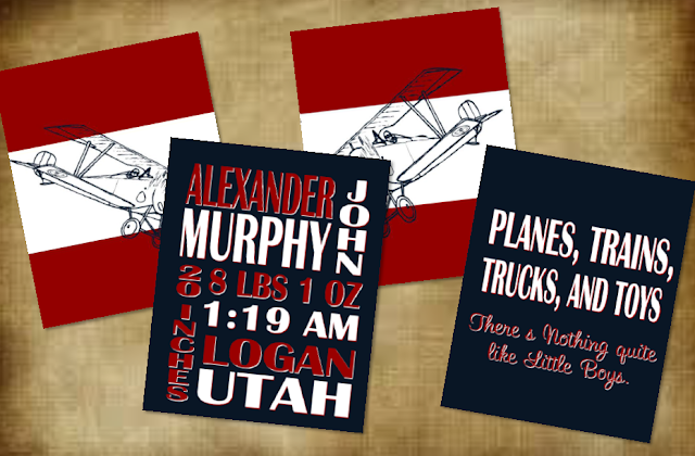 vintage airplane nursery printables