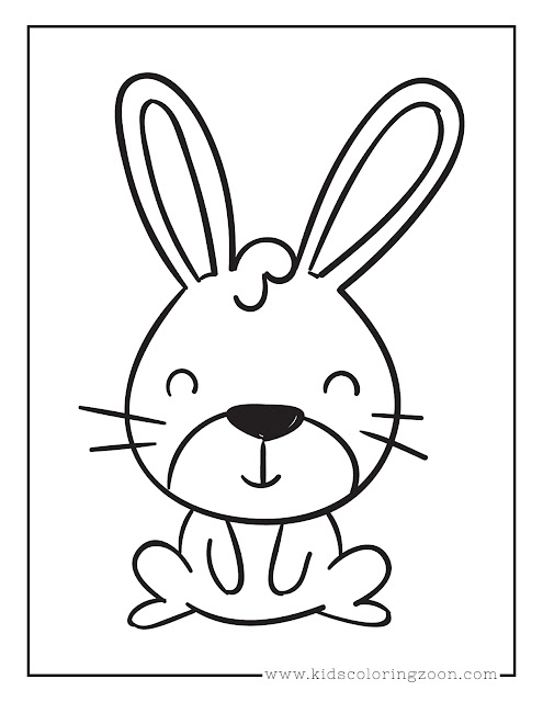 Free printable rabbit Coloring pages for kids