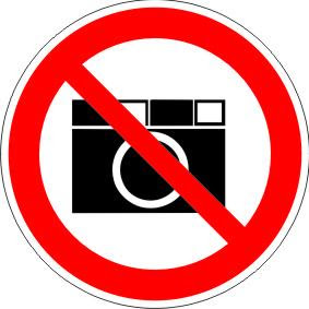Verboden te fotograferen sticker