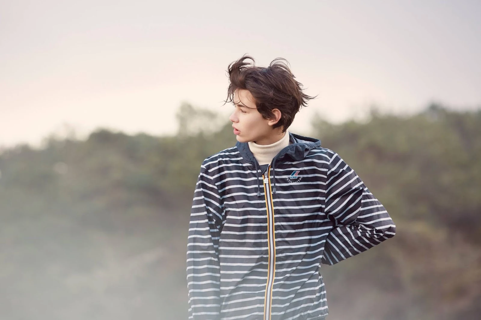 Petit Bateau x K-Way breton stripe raincoats