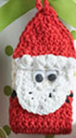 PATRON GRATIS ETIQUETA DE REGALO SANTA CLAUS DE CROCHET 2758