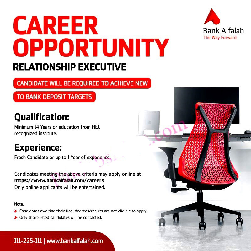 Bank Alfalah Limited Jobs 2022 - Career Opportunities at Bank Alfalah