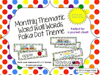 https://www.teacherspayteachers.com/Product/Monthly-Thematic-Word-Wall-Cards-Polka-Dots-884148