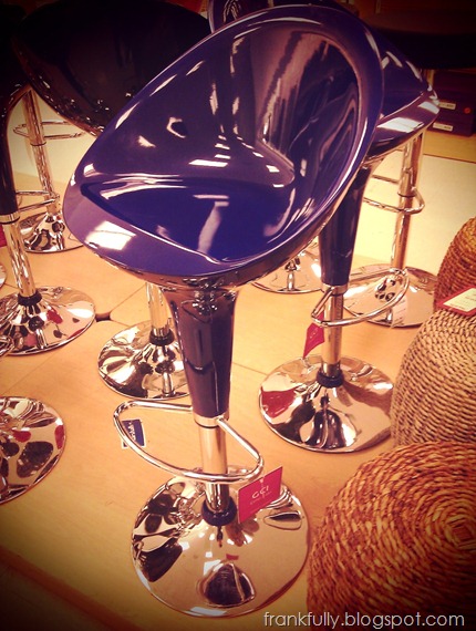 blue bar stool at Marshalls