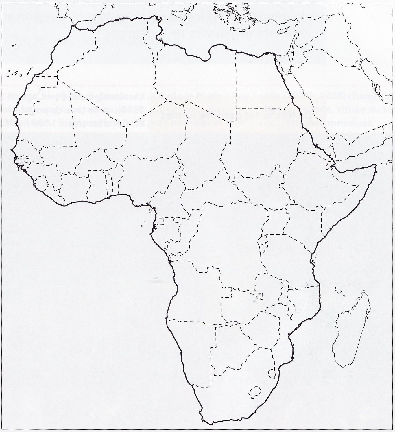 Carte Vierge De L'afrique Avec Des Noms