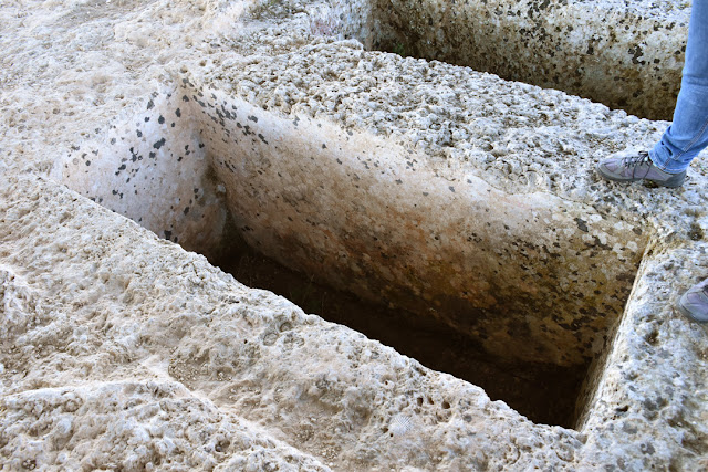 Messapian plastered grave in the archeological park of Manduria