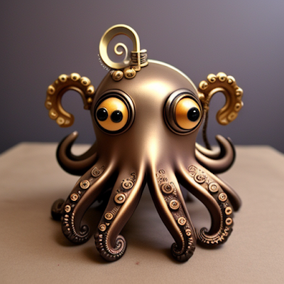 Steampunk Octopus Statue Miniature 3D amazingwallpapersa blogspot com (31