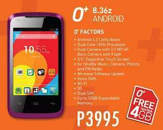 O+ 8.36z Android Specs Price in the Philippines